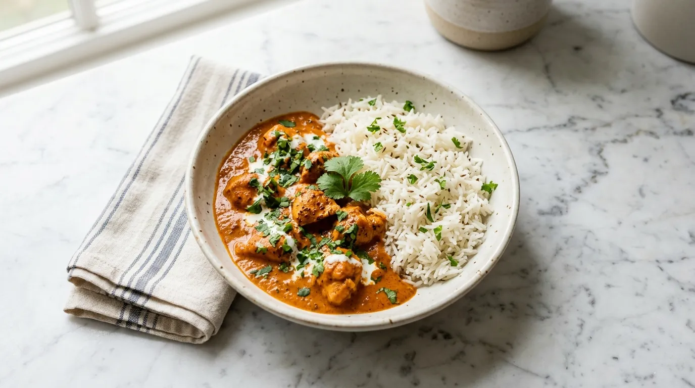 Rich Butter Chicken with Spices and Cream