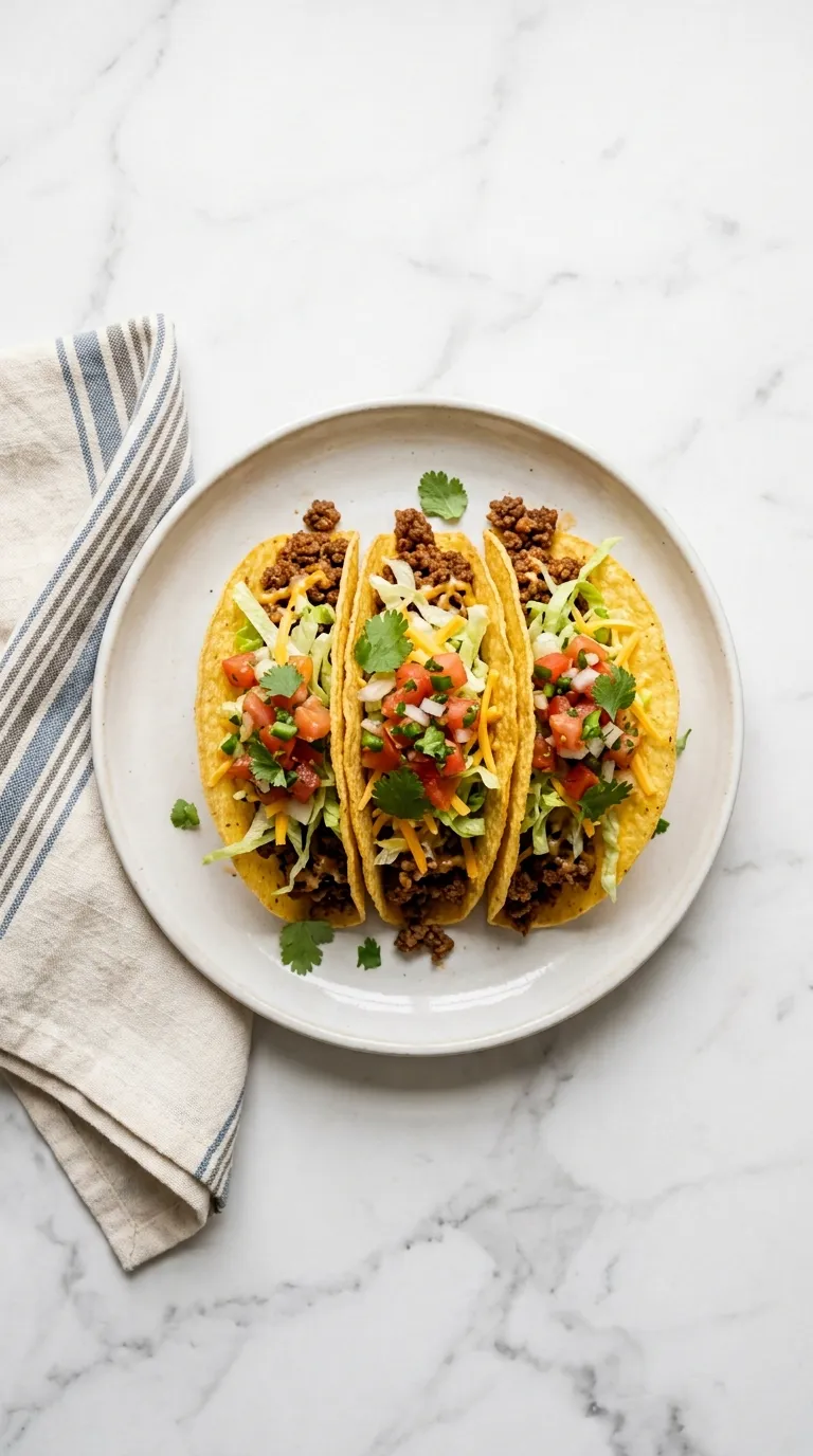Savory Garlic Ground Beef for Tacos and More served