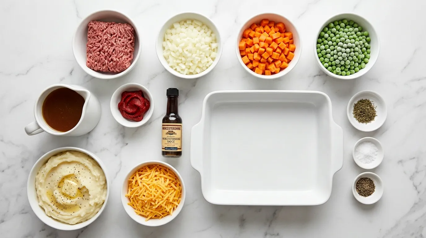 Ingredients for Comforting Shepherd's Pie for Cozy Nights