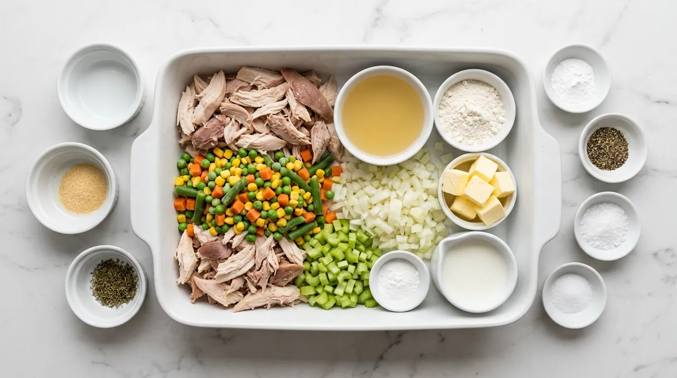 Ingredients for Easy Turkey Pot Pie for Busy Weeknights