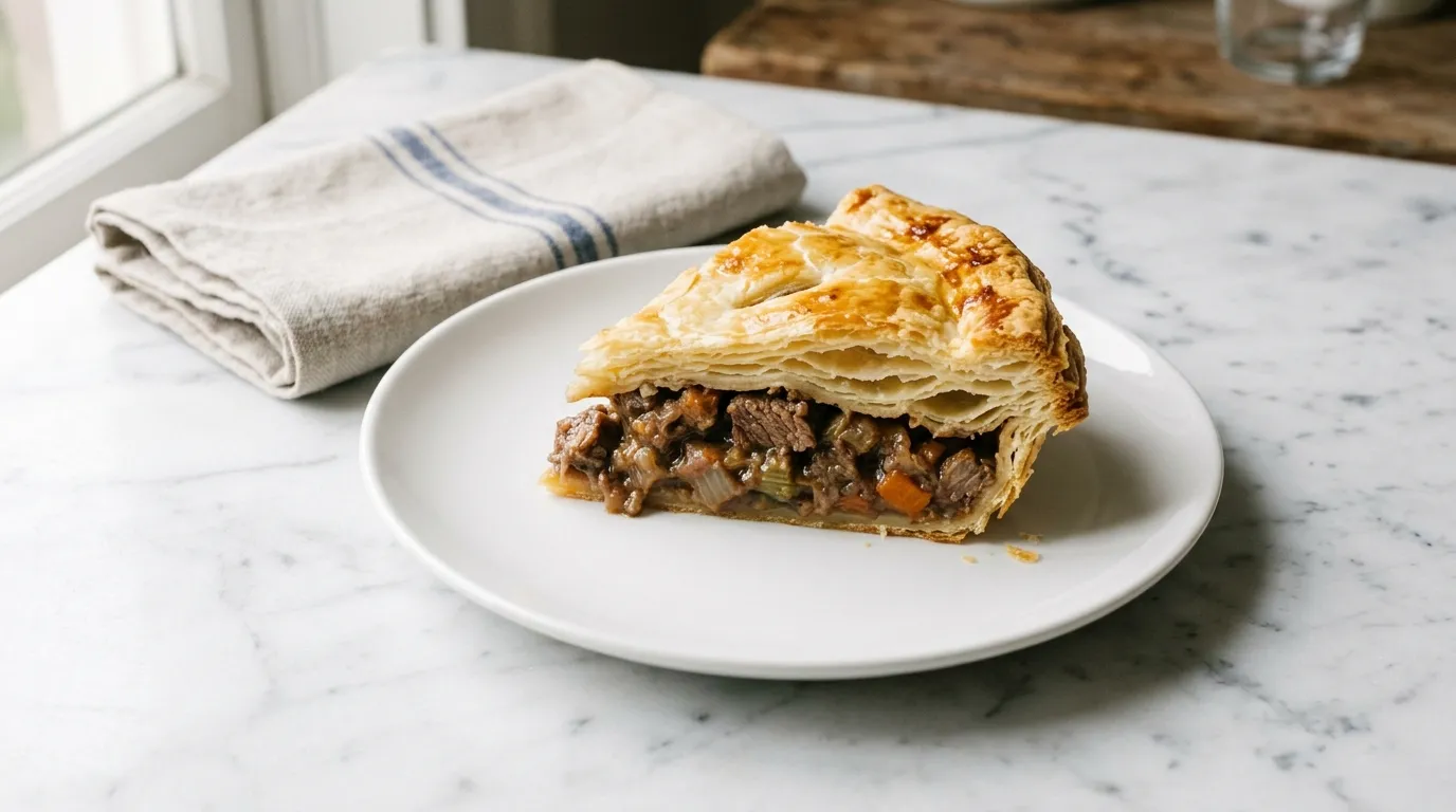 Savory Beef Meat Pie with Flaky Crust
