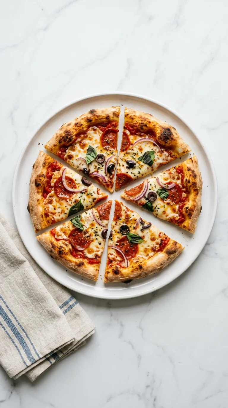 Homemade Sheet Pan Pizza Dough for Fun Family Nights served
