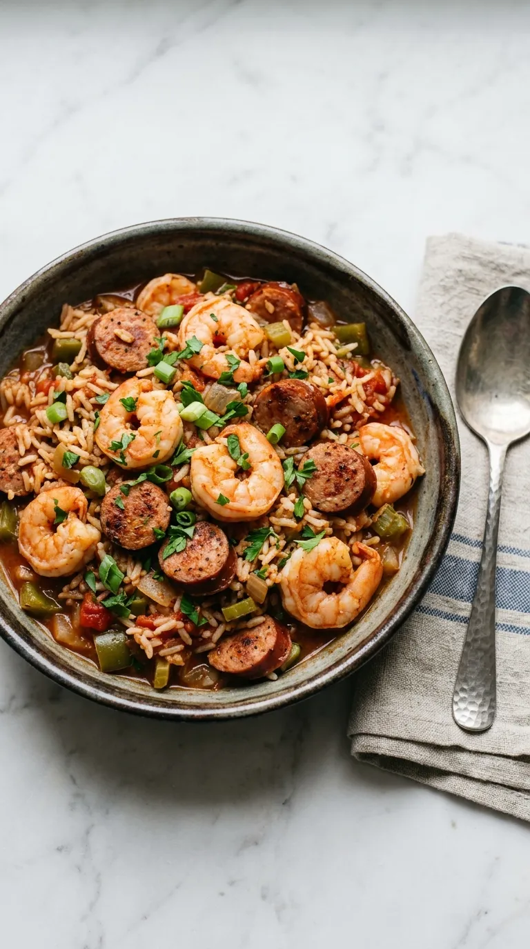 Spicy One Pot Jambalaya for a Flavorful Dinner served