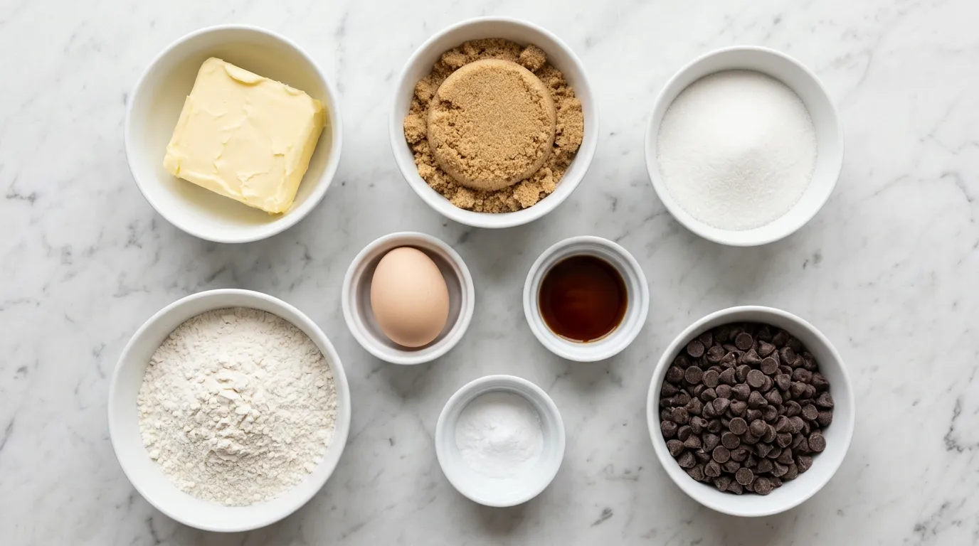 Ingredients for Quick Sheet Pan Cookie for Easy Dessert