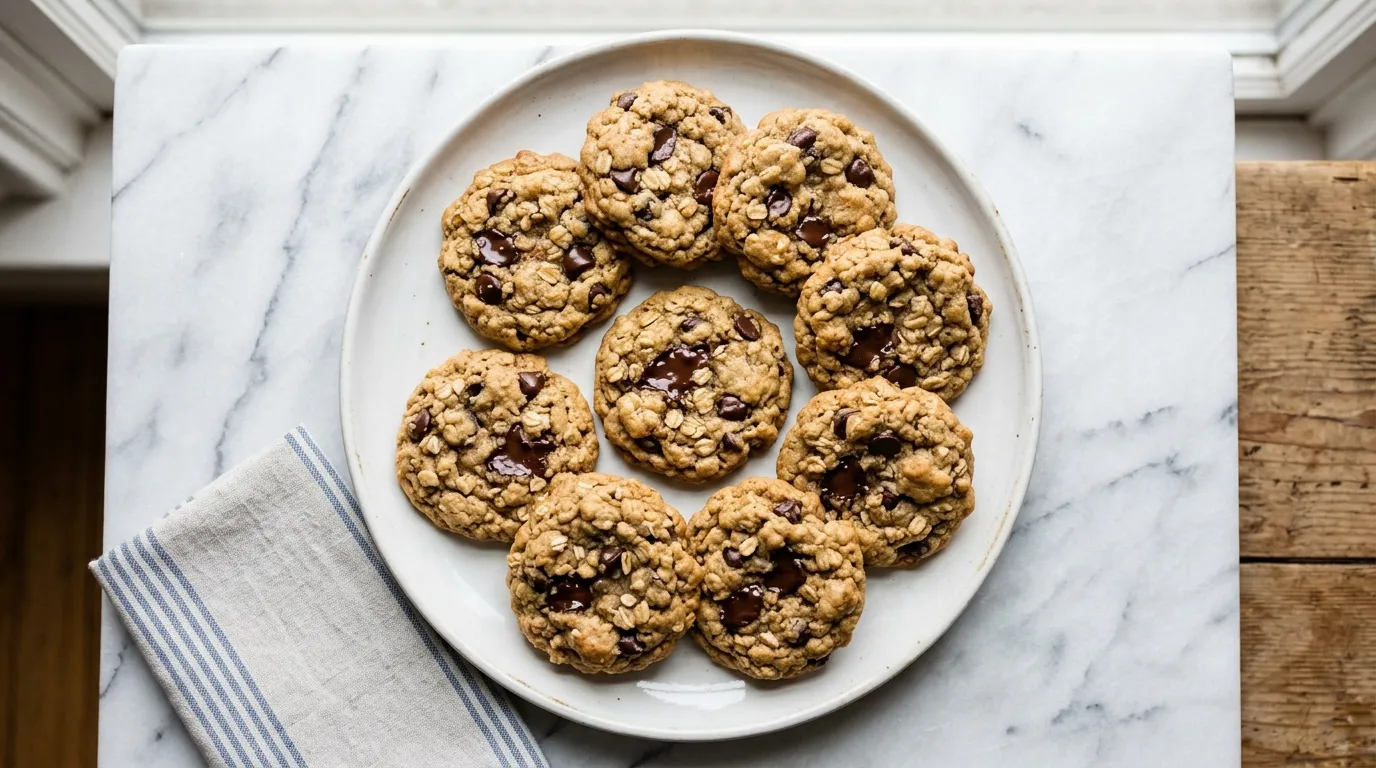 Chewy Oatmeal Chocolate Chip Cookies for Snack Time