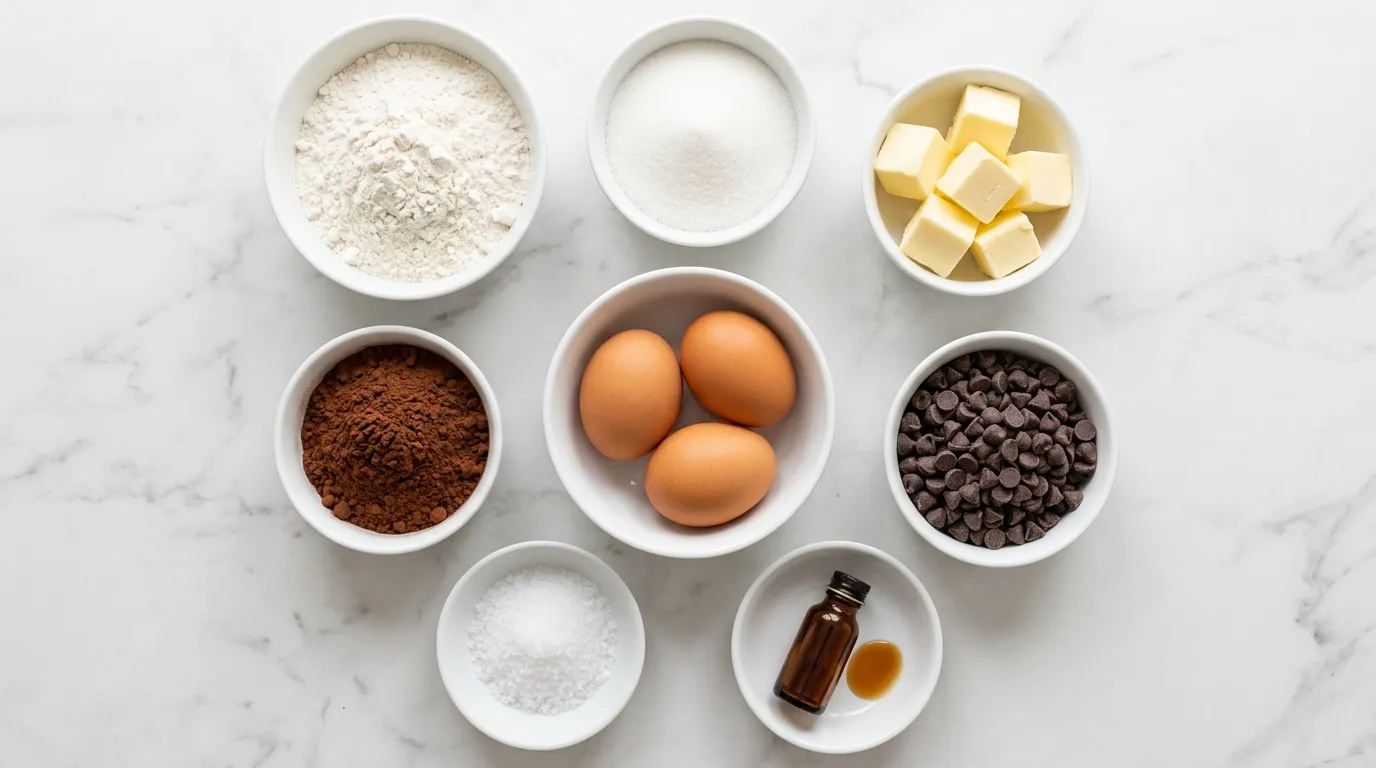 Ingredients for One Pot Brownies for Easy Desserts