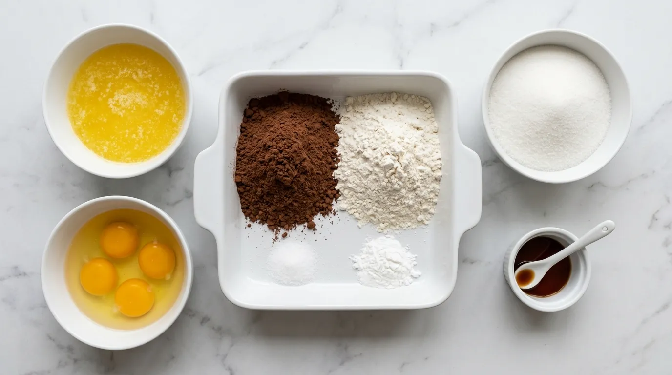 Ingredients for Rich and Chewy Homemade Brownies for Any Occasion