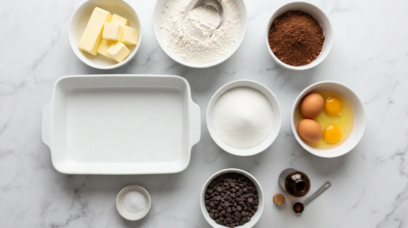 Ingredients for Ultimate Chocolate Brownies That Melt in Your Mouth