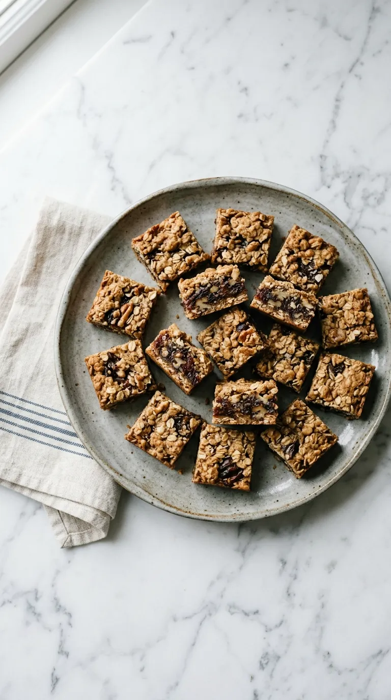 Sweet and Chewy Date Bars for Dessert served
