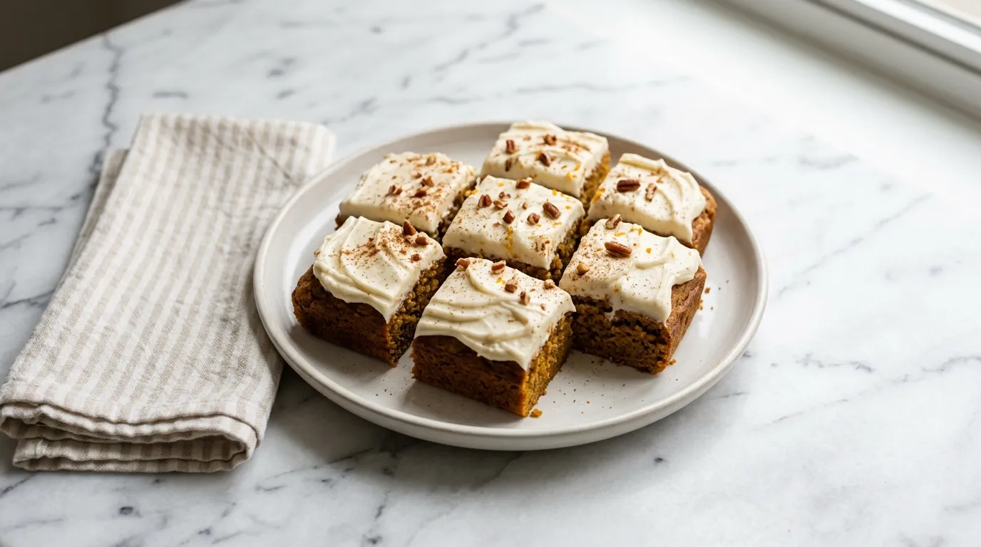 Moist Pumpkin Bars with Cream Cheese Frosting