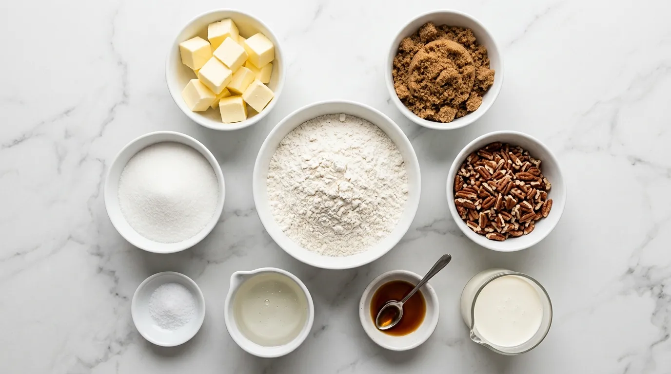 Ingredients for Caramel Pecan Bars That Are Perfect for Sharing