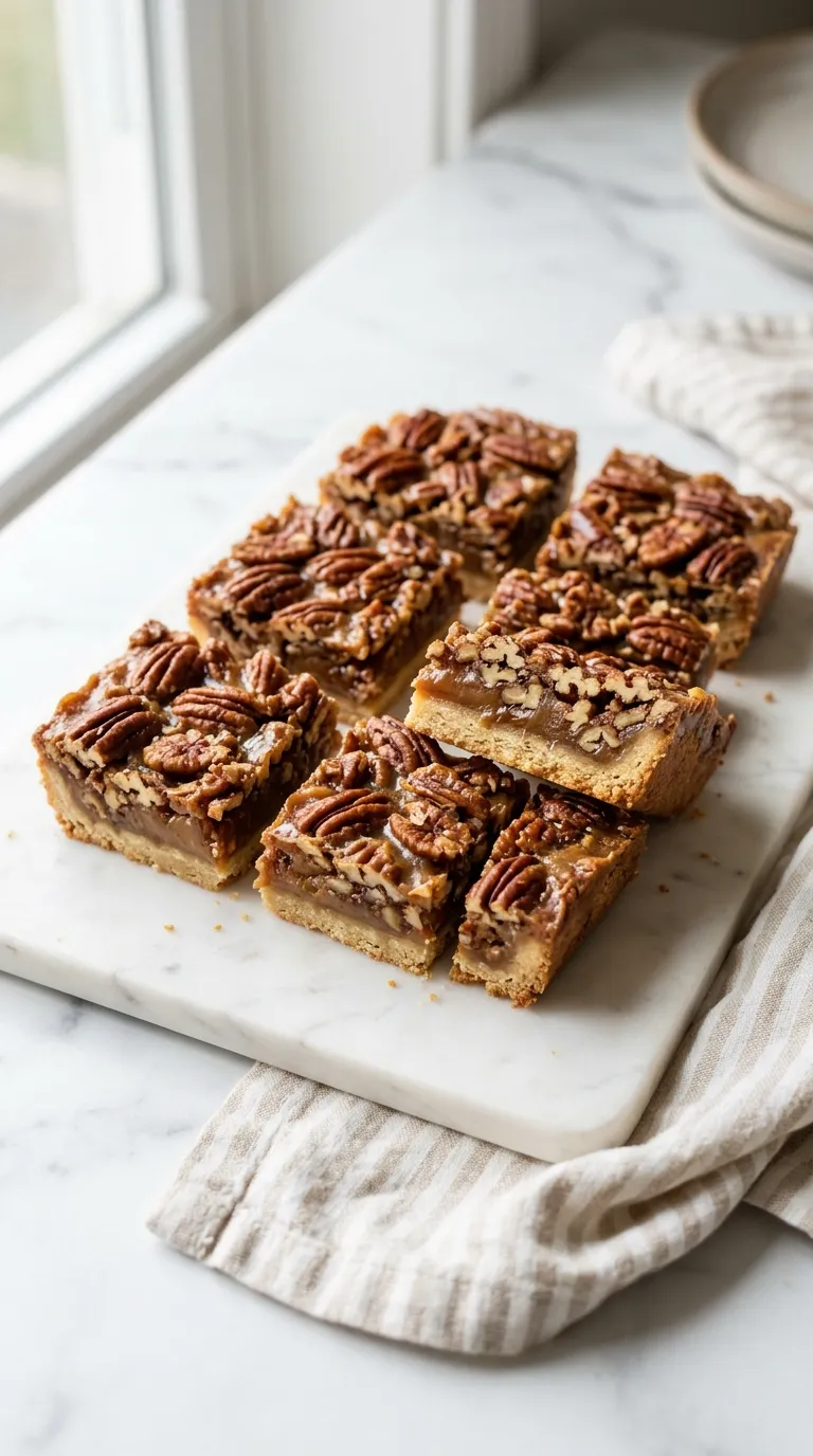 Caramel Pecan Bars That Are Perfect for Sharing served