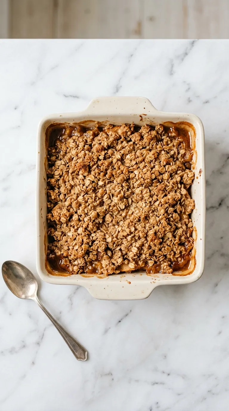 Apple Crisp with Oats for a Comforting Dessert served