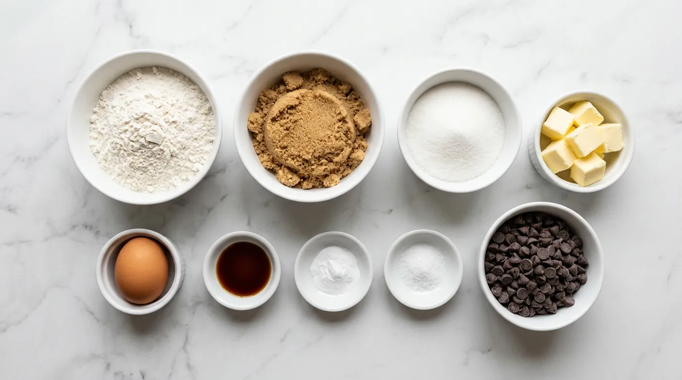 Ingredients for Chocolate Chip Cookie Cake for Any Celebration