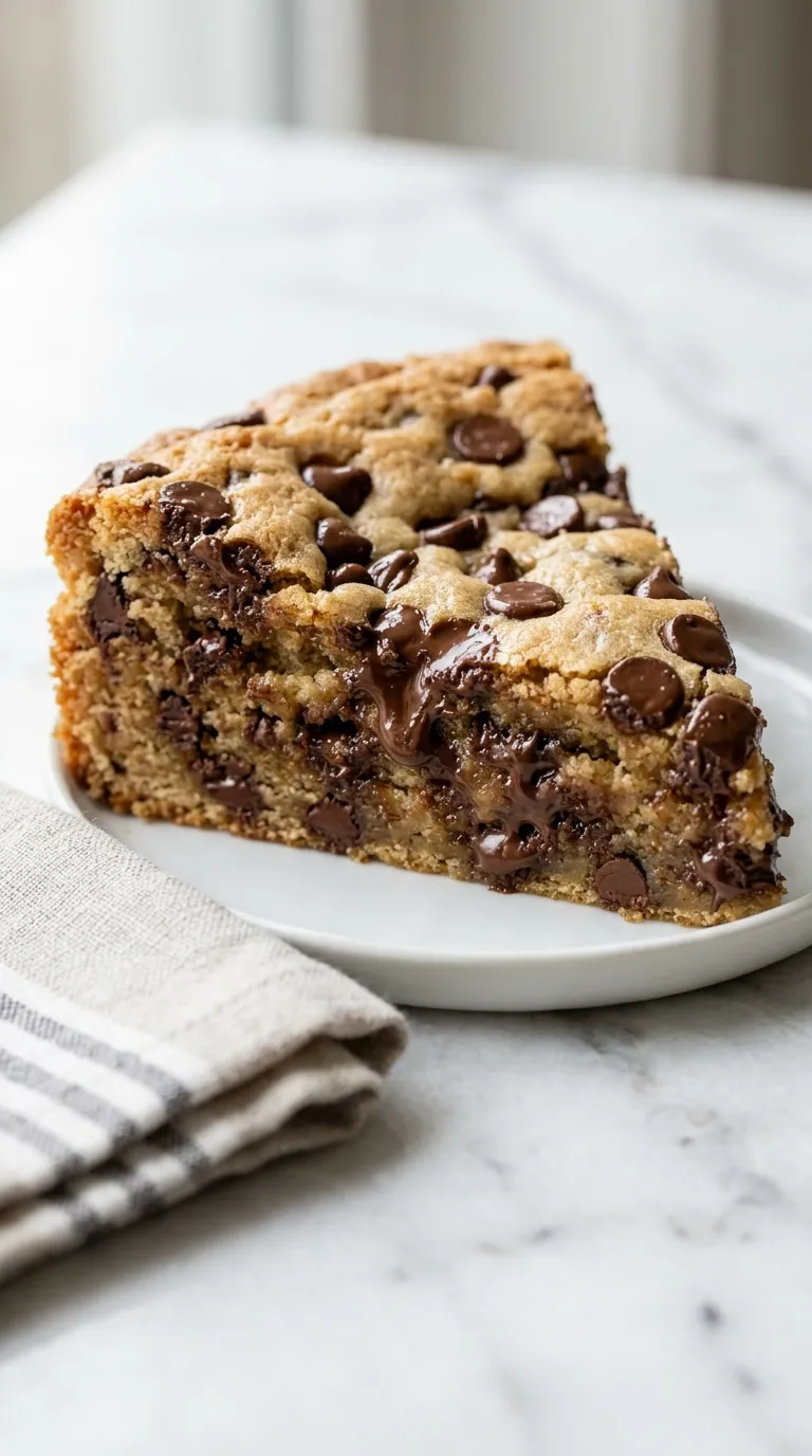 Chocolate Chip Cookie Cake for Any Celebration served