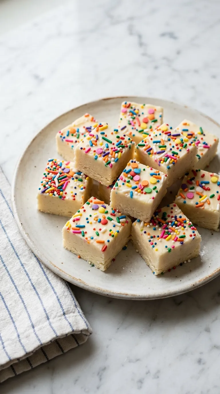 Creamy Sugar Cookie Fudge for Holiday Treats served