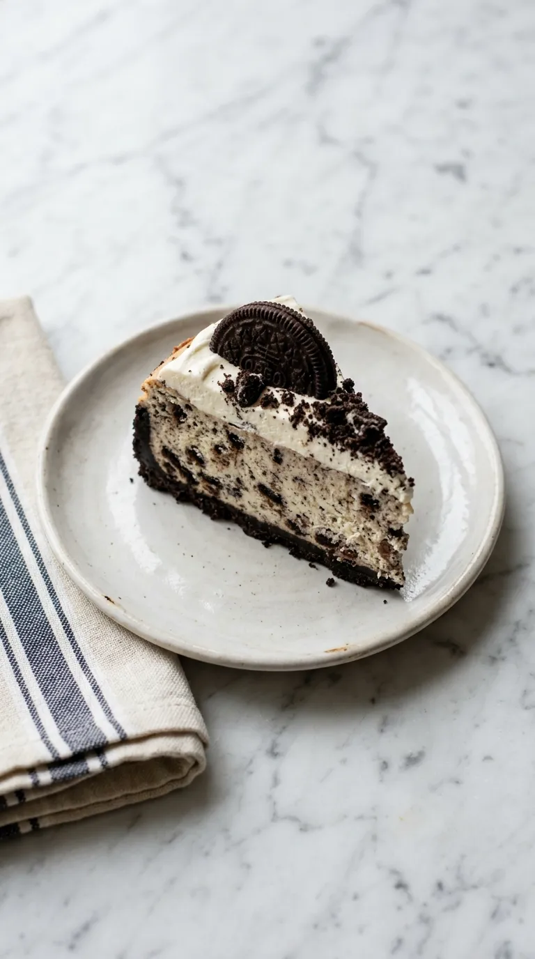 Indulgent No Bake Oreo Cheesecake for Dessert Lovers served