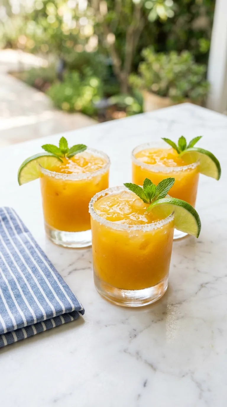 Tropical Mango Margarita for a Perfect Party served