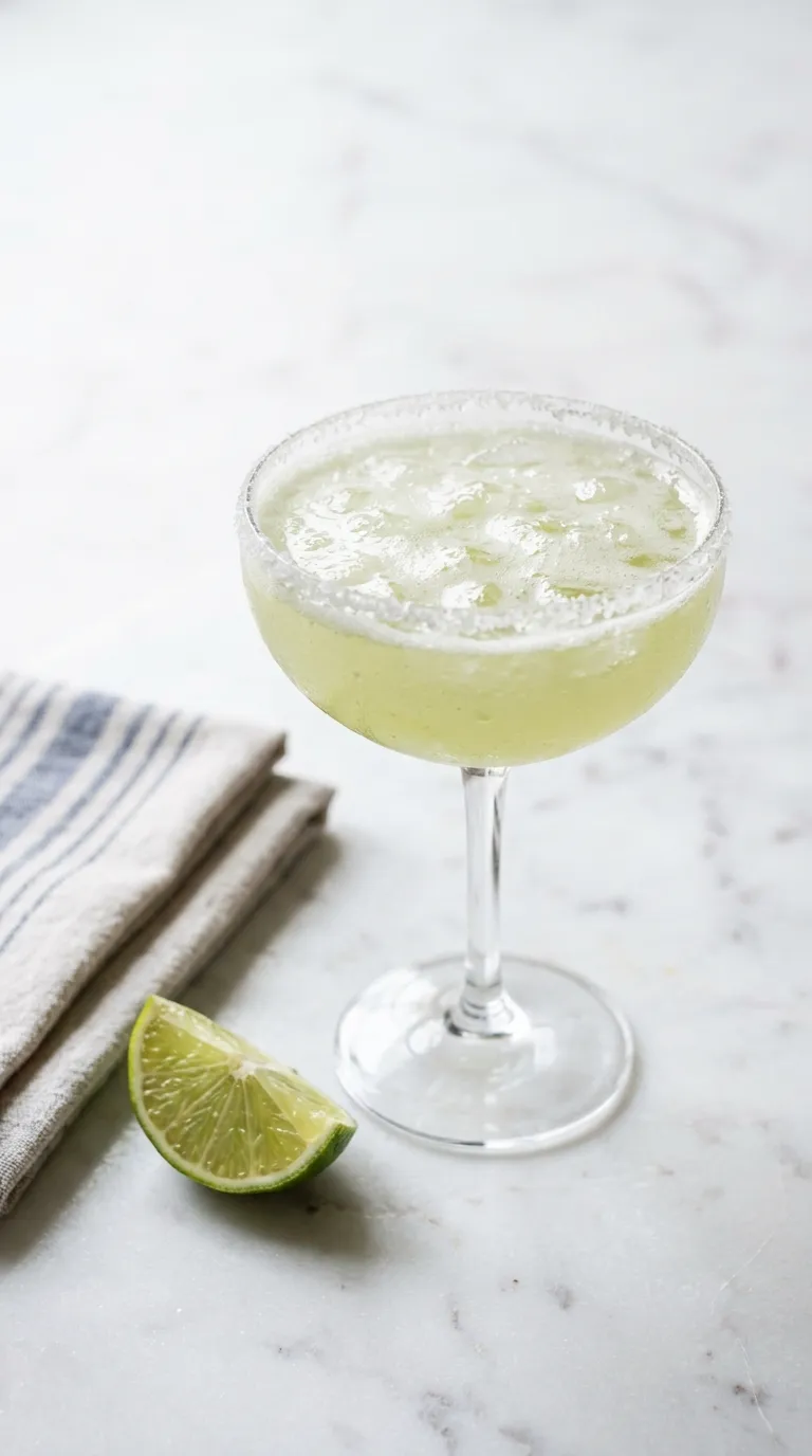 Traditional Classic Margarita with Fresh Lime Juice served