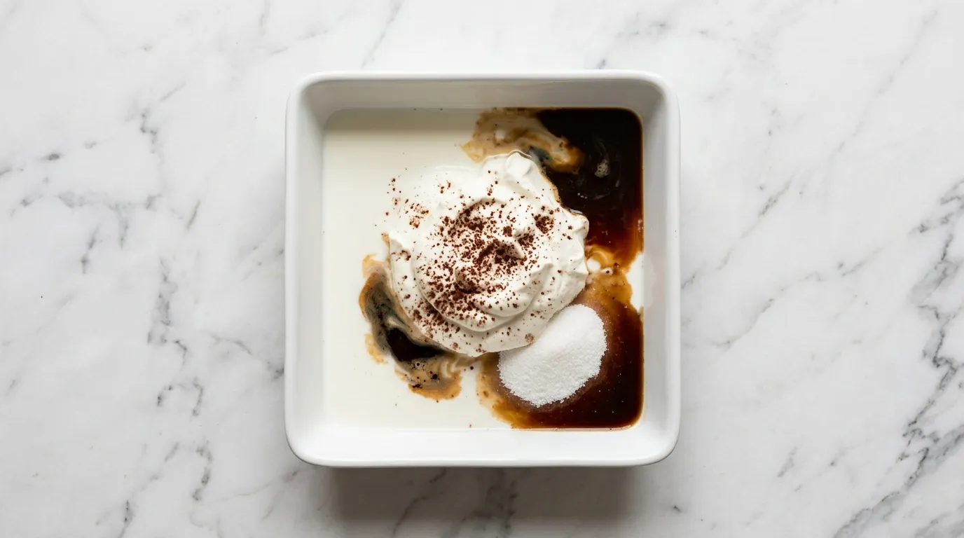 Ingredients for Creamy Vanilla Latte for Coffee Lovers