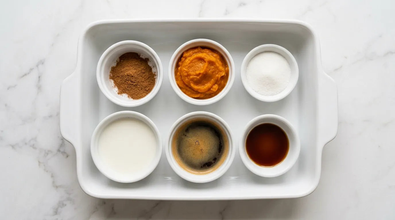 Ingredients for Homemade Pumpkin Spice Latte for Fall Comfort