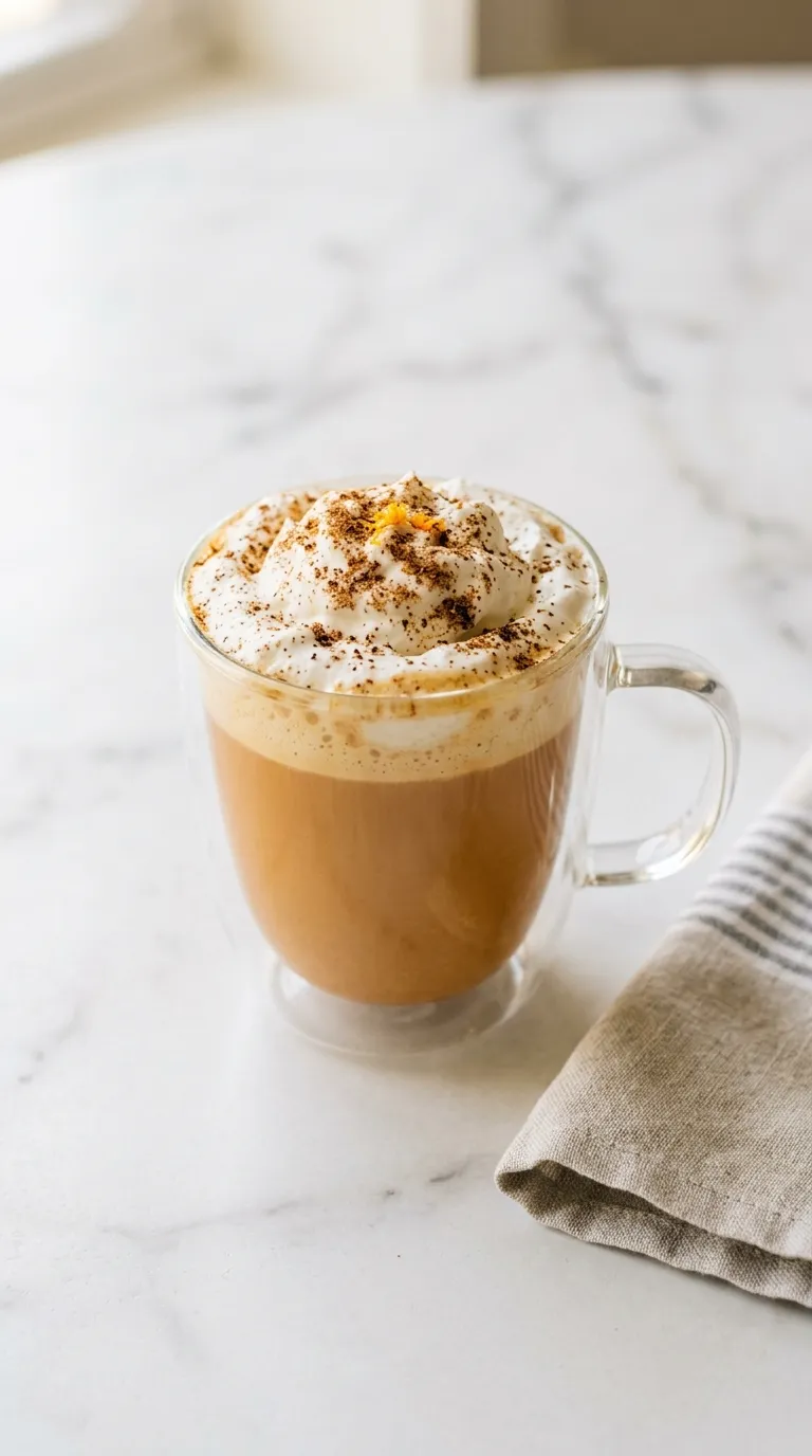 Homemade Pumpkin Spice Latte for Fall Comfort served