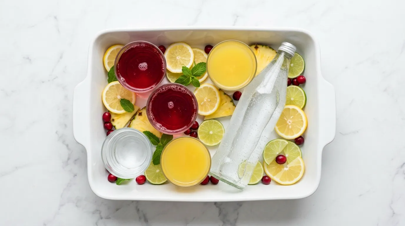 Ingredients for Charming Pink Punch for Baby Showers