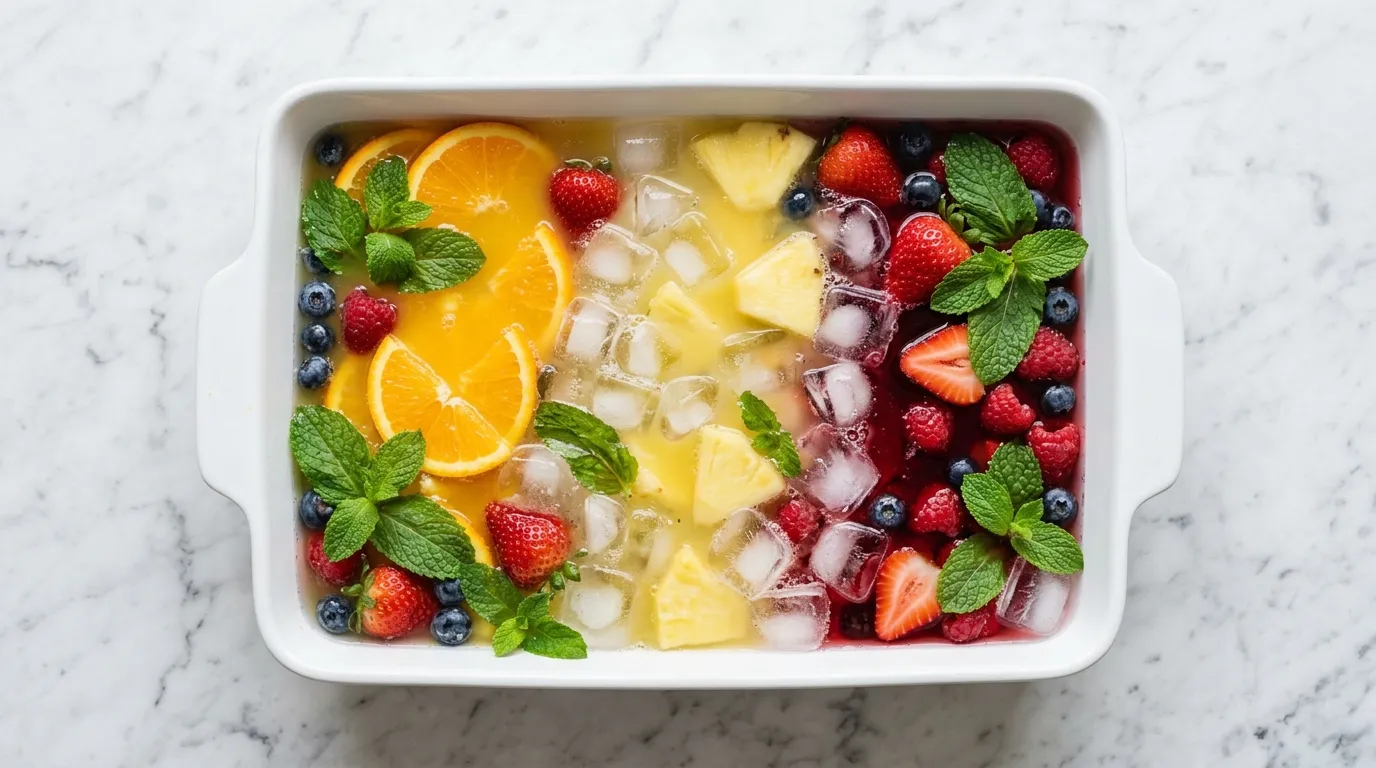 Ingredients for Refreshing Fruit Punch for Summer Picnics