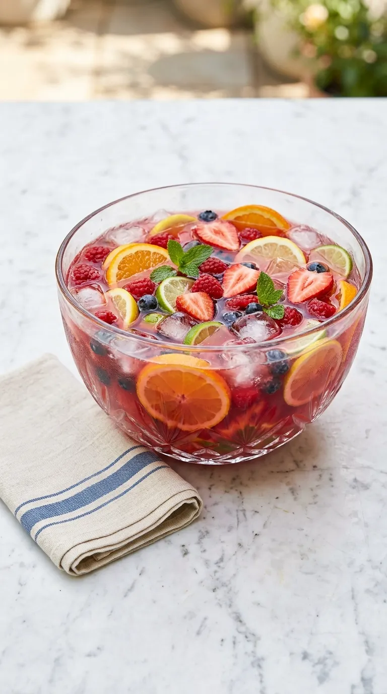 Refreshing Fruit Punch for Summer Picnics served